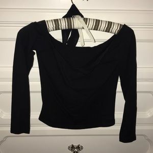 American Apparel black off the shoulder top